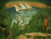 E.L.Kirchner, Segelboote im Sturm von klassik art