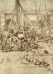 Vinci, L. da / Geschützgießerei/um 1485 von klassik art