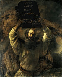 Rembrandt, Moses zerschmettert Tafeln von klassik art