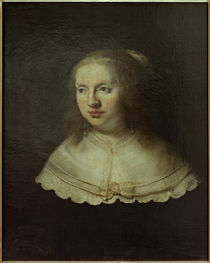 Portr. of a Woman / Rembrandt School/ C17 by klassik art