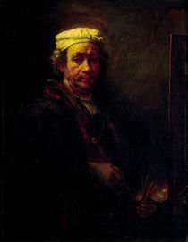 Rembrandt, Selbstbildnis vor Staffelei by klassik art
