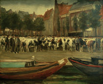 Max Liebermann, Rindermarkt in Leyden by klassik art