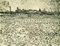 van Gogh, Landschaft mit Stadt von klassik art