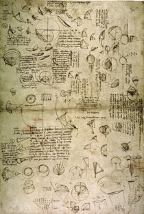 Leonardo / Quadratur des Kreises / Fol. 121 r von klassik art