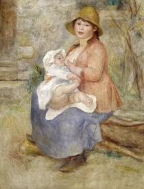 A.Renoir, Mutterglück. Stillende Mutter von klassik art
