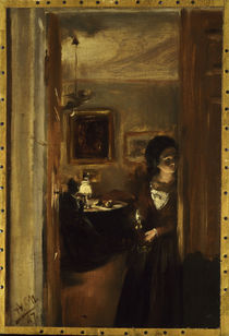  Living Room with Menzel’s Sister  / A. von Menzel / Painting, 1847 by klassik art