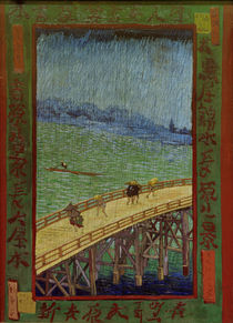 van Gogh n. Hiroshige, Brücke im Regen von klassik art