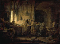 Rembrandt / Workers in the Yineyard by klassik art