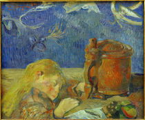 Gauguin / Sleeping Child / Painting by klassik art
