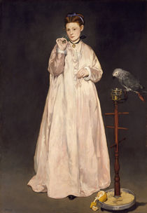 É.Manet / Dame mit dem Papagei/ 1866 von klassik art