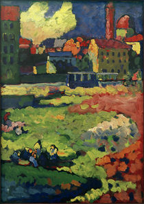 Munich - Edge of Town / W. Kandinsky / Painting 1908 by klassik art