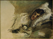 M. Slevogt, Nini mit Katze von klassik art