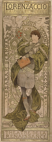 Sarah Bernhardt as Lorenzaccio / 1896 by klassik art