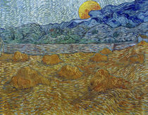Vincent van Gogh, Evening landscape with rising moon. by klassik art