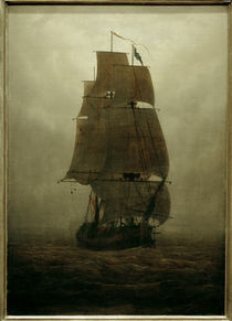 C.D.Friedrich, Segelschiff im Nebel von klassik art