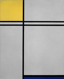 Mondrian / Komp. Gelb, Blau Doppellinie/1933 von klassik art