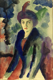 A.Macke, Portrait of Elisabeth Macke by klassik art