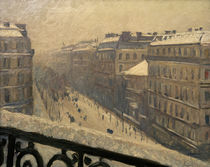G.Caillebotte, Boul. Haussmann in snow by klassik art