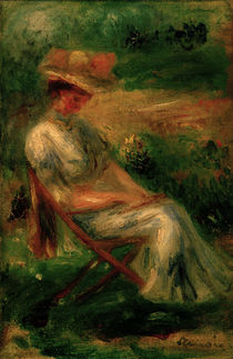 Renoir / Woman sitting in the Garden by klassik art