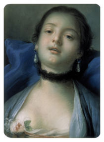 F.Boucher / Young Woman / Pastel /  c. 1738 by klassik art