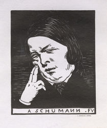 R.Schumann / Woodcut by F.Vallotton/ 1893 by klassik art