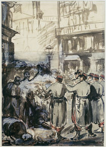 E. Manet, Die Barrikade/ 1871 von klassik art
