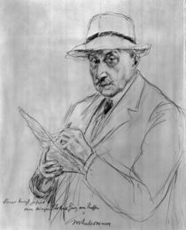 M.Liebermann, Selbstbildnis mit Panamahut von klassik art