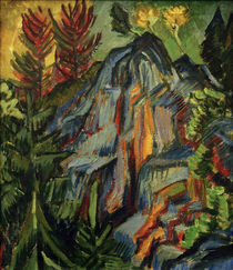 Ernst Ludwig Kirchner, Landscape with blue rocks and waterfall by klassik art