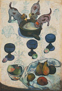 P.Gauguin, Stillleben mit drei kleinen Hunden von klassik art