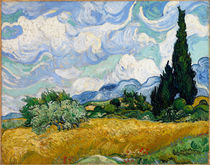 Van Gogh / Weizenfeld mit Zypressen / 1889 von klassik art