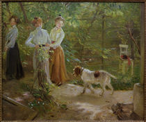 F. v. Uhde, The garden path / painting, 1903 by klassik art