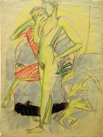 E.L.Kirchner, Zwei Figuren im Raum von klassik art
