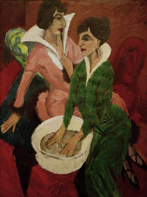 E.L.Kirchner, Zwei Frauen mit Waschbecken von klassik art