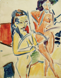 E.L.Kirchner / Fränzi with Bow and Nude by klassik art