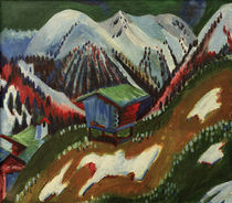 E.L. Kirchner / Snowmelt. Mountain landscape with chalet. by klassik art