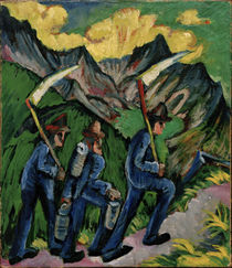E.L.Kirchner, Alpleben, li. Seitenbild von klassik art
