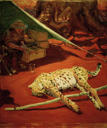 Akseli Gallen-Kallela, Self-portrait with Leopard by klassik art