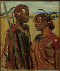 A.Gallen-Kallela, Zwei Massai-Krieger by klassik art