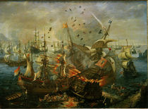 Naval battle near Gibraltar / Wieringen by klassik art