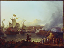 Naval Battle / Vigo 1702 / L.Bakhuysen by klassik art