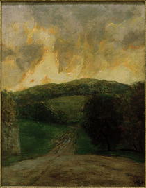 W.Steinhausen, Landschaft bei Wien / Abziehendes Wetter by klassik art
