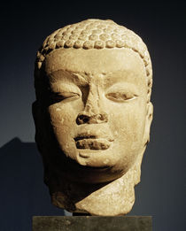 Kopf eines Buddha / indische Plastik von klassik art
