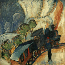 E.L.Kirchner, Rhaetian Railway / painting by klassik art