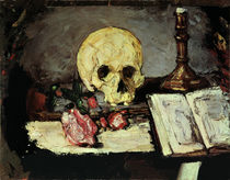 Paul Cézanne, Totenschädel u. Kerzenl. von klassik art