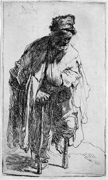 Rembrandt, Beggar with Wooden Leg / Etch. by klassik art