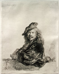 Rembrandt, Selbstbildnis 1639 / Radierg. von klassik art