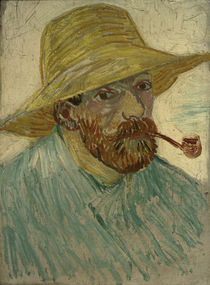 van Gogh, Selbstbildnis m. Strohhut 1888 von klassik art