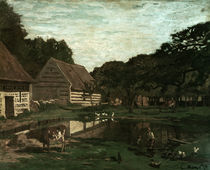 Monet / Farmstead in Normandy / Painting by klassik art
