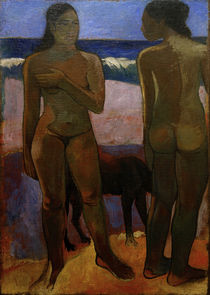 Gauguin / Two Tahitian Women at Beach by klassik art