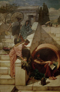Diogenes / Painting by J.W.Waterhouse by klassik art